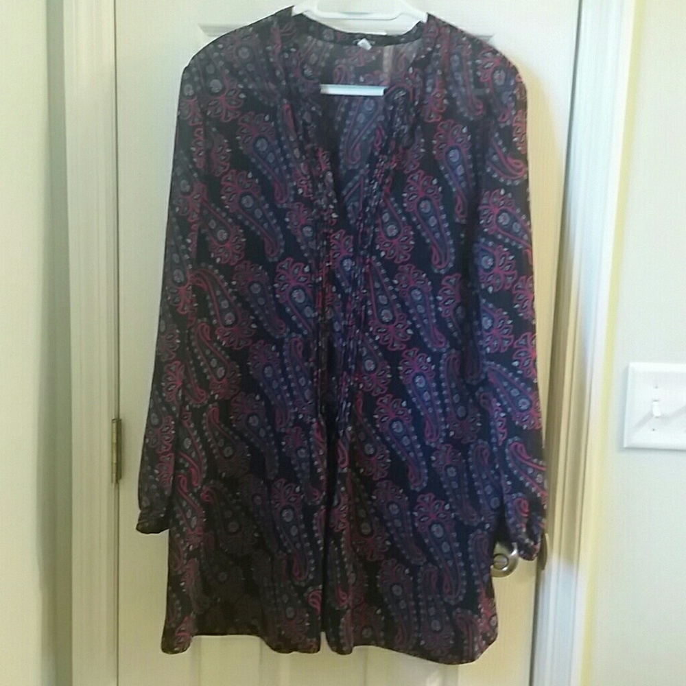 Multicolored tunic top